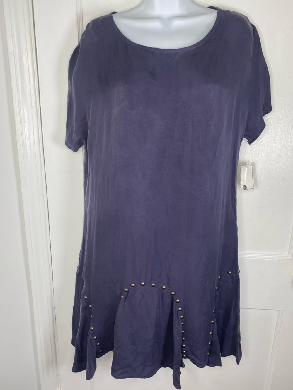 Bar III NWT M St Barths Plum Dress w Bronze Hardware